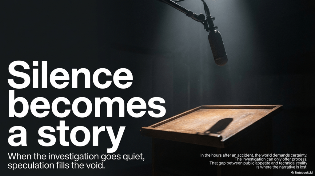 Microphone and desk in dim light