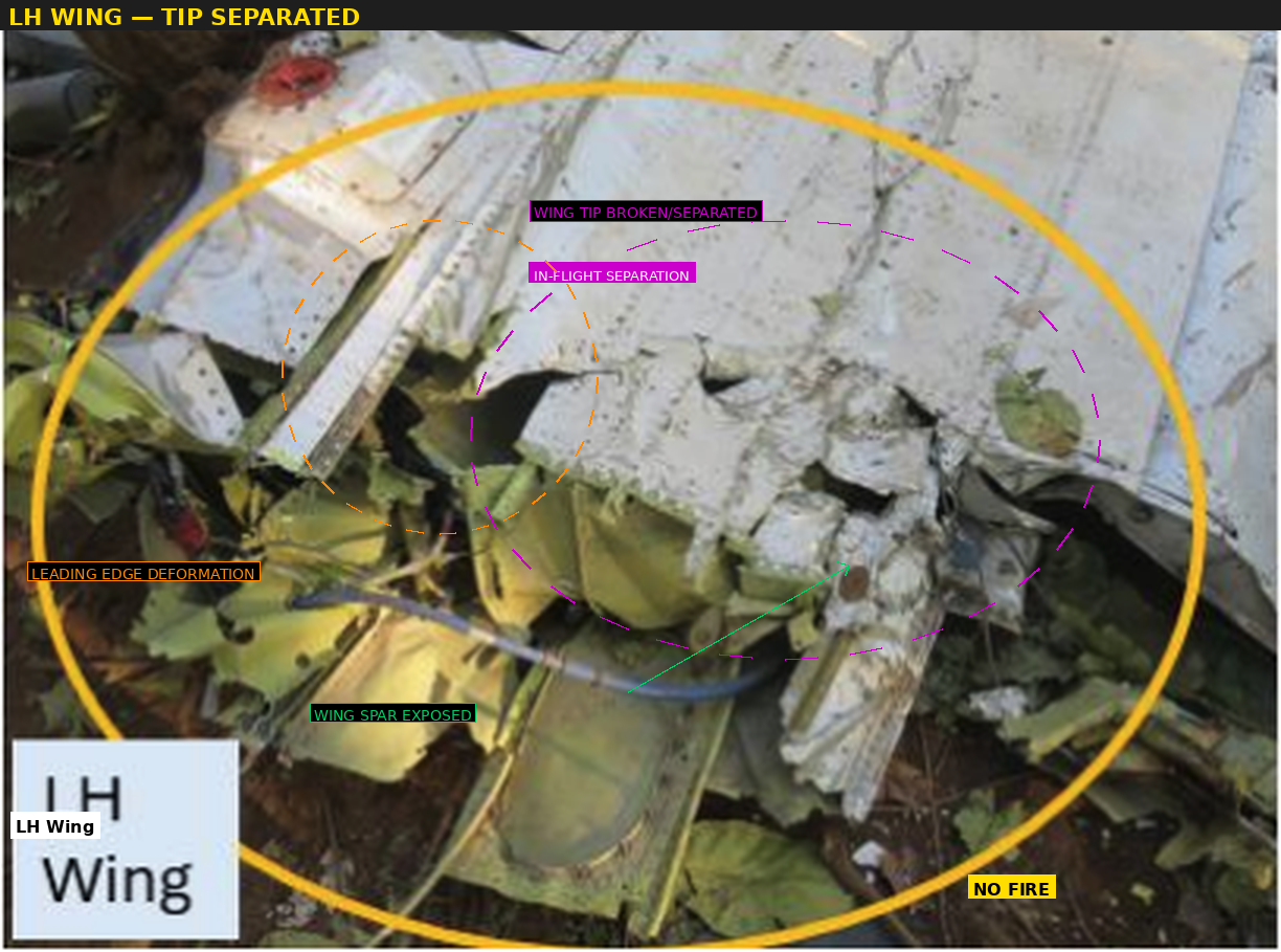 LH Wing — tip broken/separated