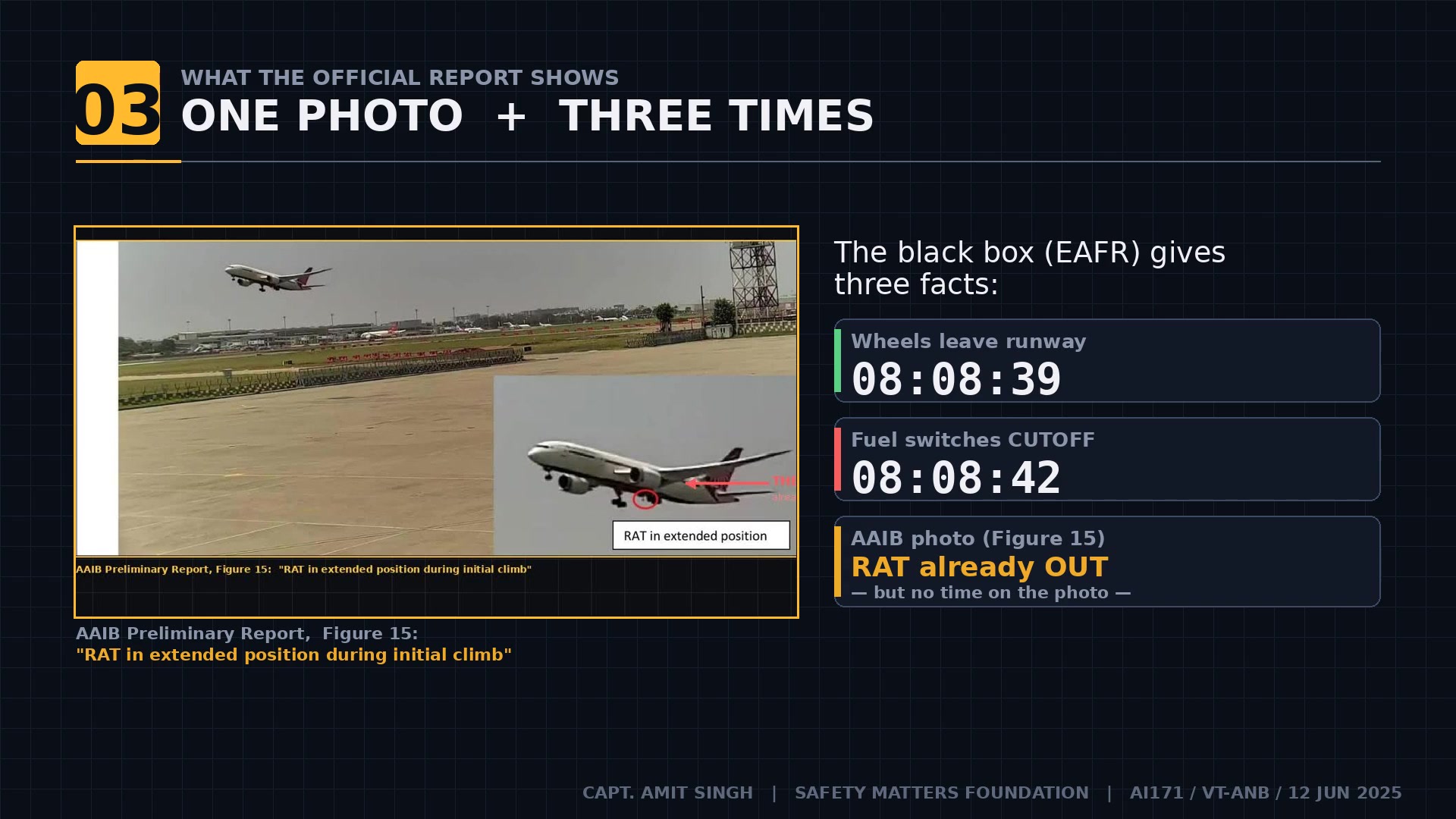 AAIB Figure 15 — CCTV screenshot showing AI171 in initial climb with RAT visibly deployed